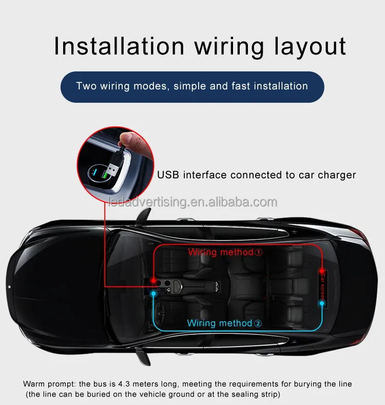 Flexible LED Display Panel for Car Window Advertising
