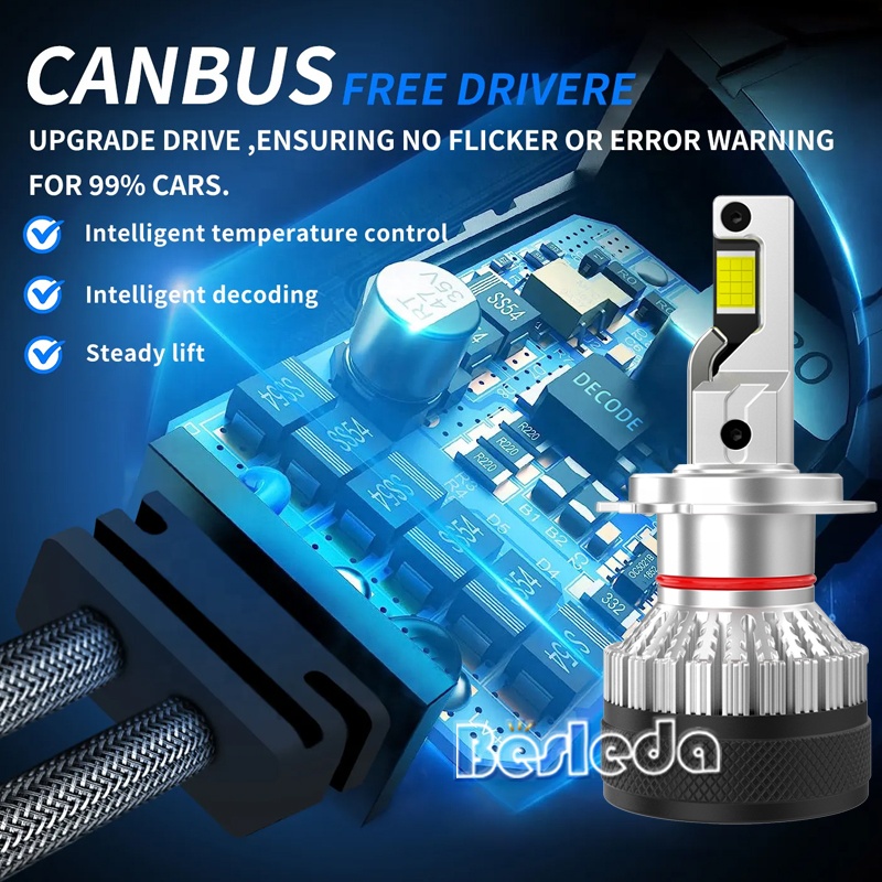 Oem/odm logo Auto Lighting System LED Headlights 6000k Car Headlamp with Luces LED Automovile Models H8 Hb3 9012 H7 H11 H4