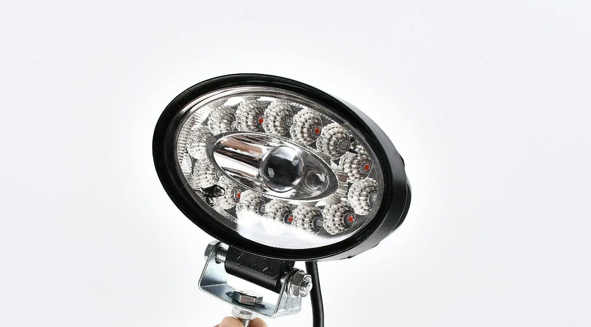 Cross-Border Engineering Maintenance Mechanical Vehicle Front Headlights Color Modification LED Electronic Elliptical Motorcycle Lights