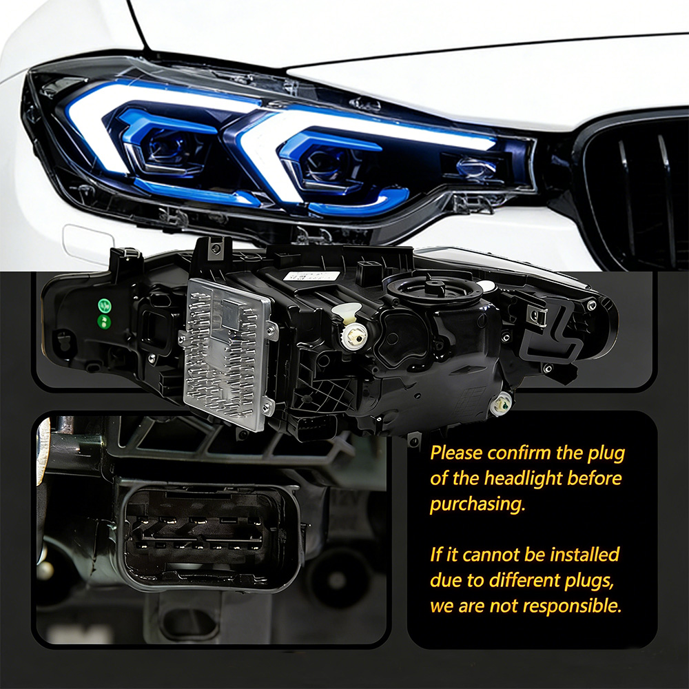 New YUANDA 12V Car Lights for 3 Series F30 F31 F35 2012-2018 Ikon Style DRL Switching Angel Eye 8000K Automotive Accessories
