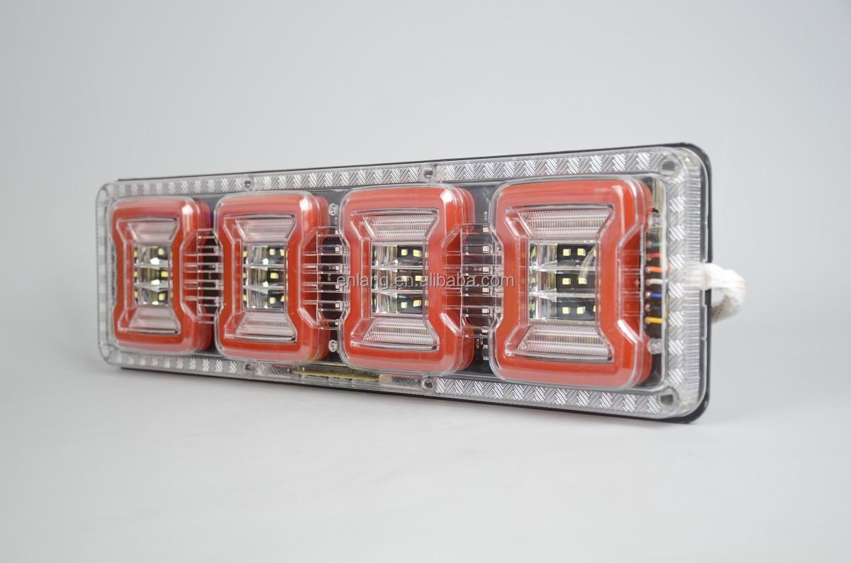 New LED Trailer Tail Lamp 24V Stop Turn Reverse Light Red Amber White Universal Fitment for Heavy Duty Transport