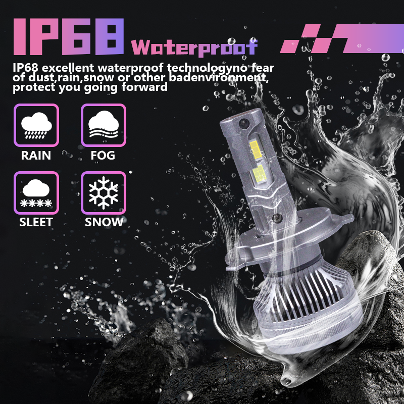 OEM 160W 16000LM Smart App Control Ai Car Led Light Tri Color Temperature H1 H11 H4 Led Bombillos Lamp H7 Led Headlight Bulb