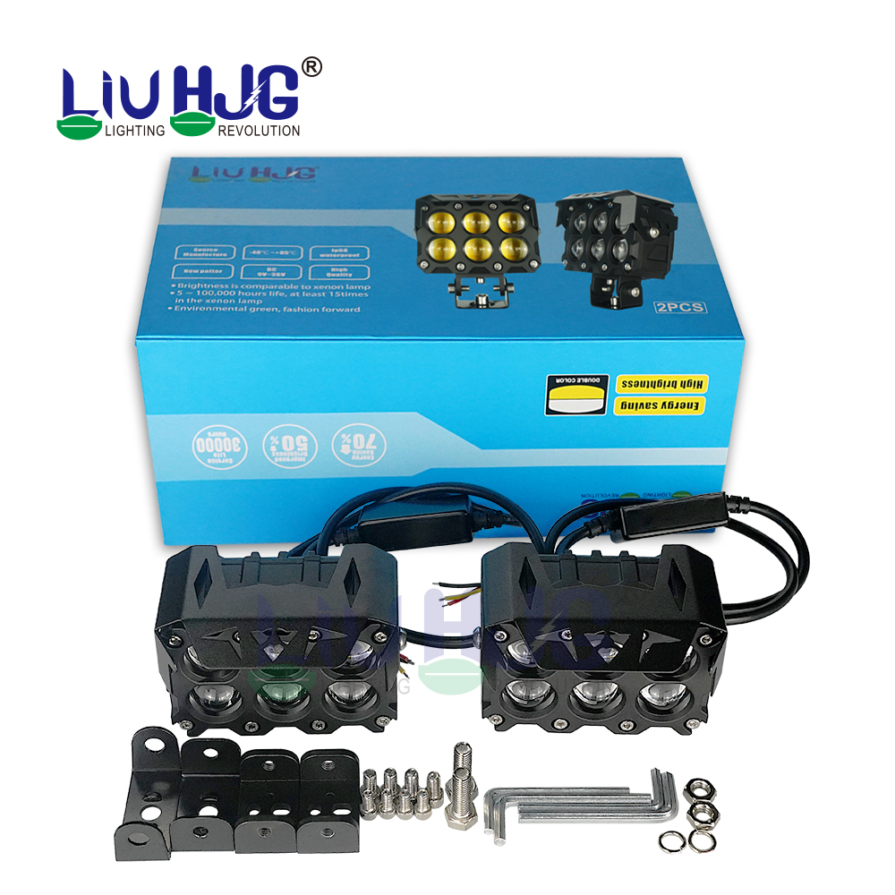Liuhjg Custom OEM ODM 6 Lens Motorcycle Lighting Projector Led Fog Driving Light for Car Bike