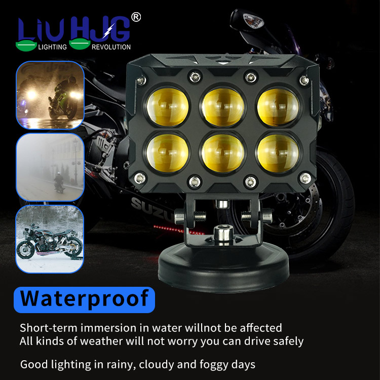 Liuhjg Custom OEM ODM 6 Lens Motorcycle Lighting Projector Led Fog Driving Light for Car Bike