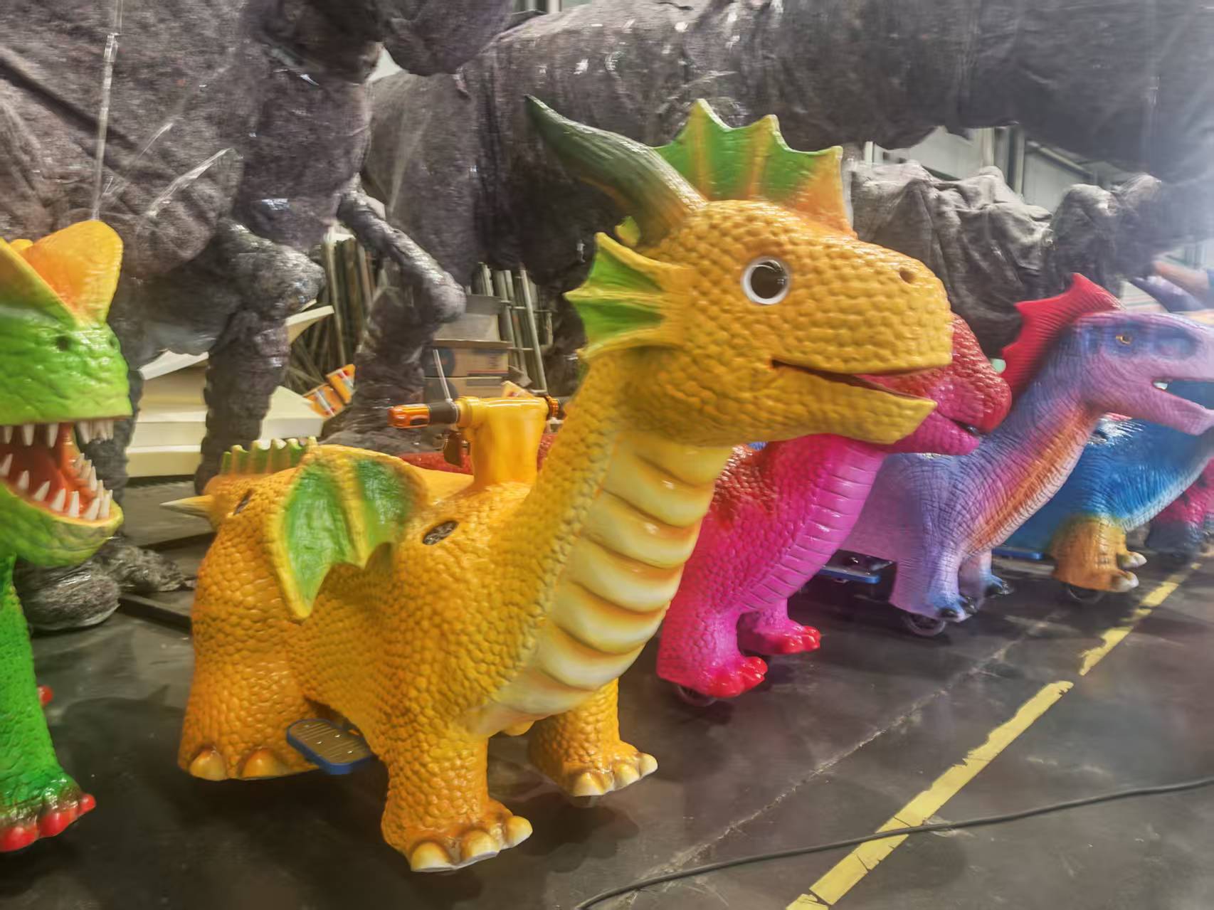 Electric Dinosaur Theme Park Ride-on Vehicle with Remote Control for Outdoor/Indoor Shopping Mall &amp; School Commercial Play Zones