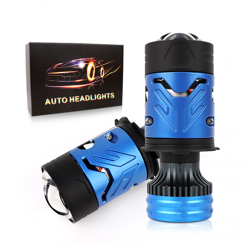 Raych M01Y 130W 15000LM Led Laser Projector Len Headlight H4 6000k Automotive Lighting System for Universal Car Led Light Bulb