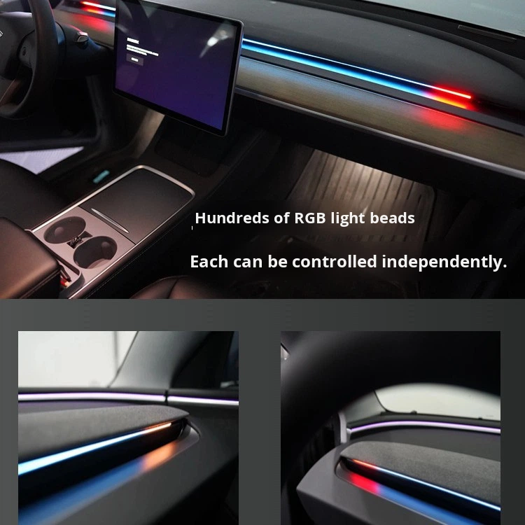 Applicable Tesla Model 3/Y/Refreshed Y/3 Blind Spot Monitoring Ambient Light BSD Lane Change Assist Intelligent RGB