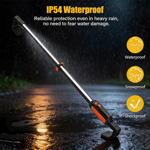 Energy Efficient 1800LM Car Engine Bay Light Type C Charging 360 Rotating Foldable Garage Lamp