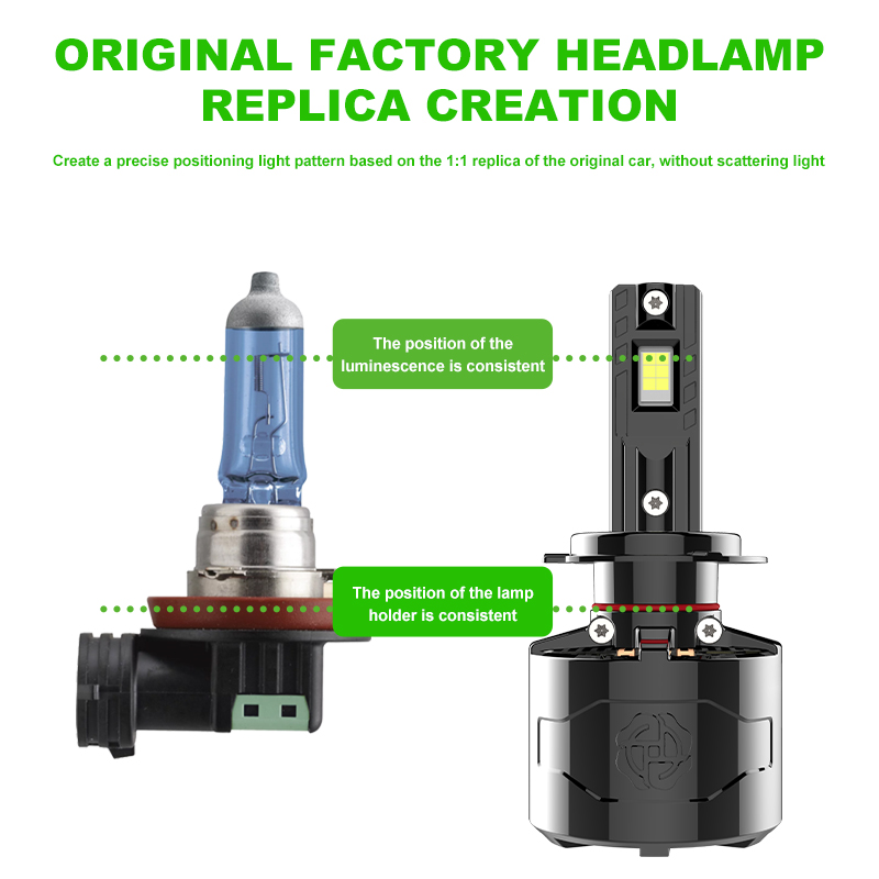 YUFING 30000lm 9012 H13 H4 LED Headlight 300W High Low Beam Intelligent Auto Leveling Smart Adaptive System Ojos Led Para Auto