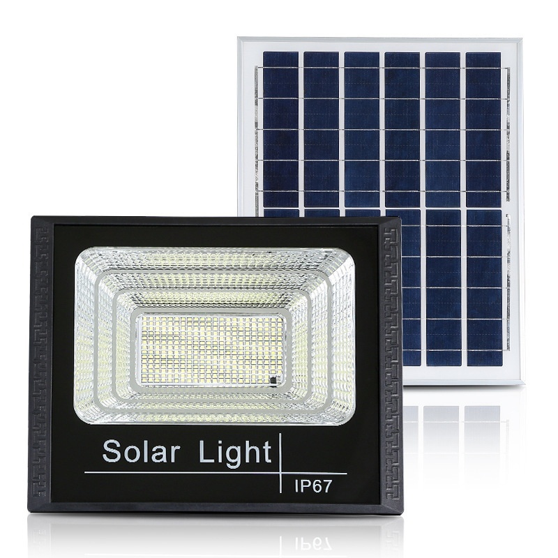 100W Solar LED Flood Light with Tri-Color Dimming Advanced Lighting Control Versatile Applications IP65 for Road Use