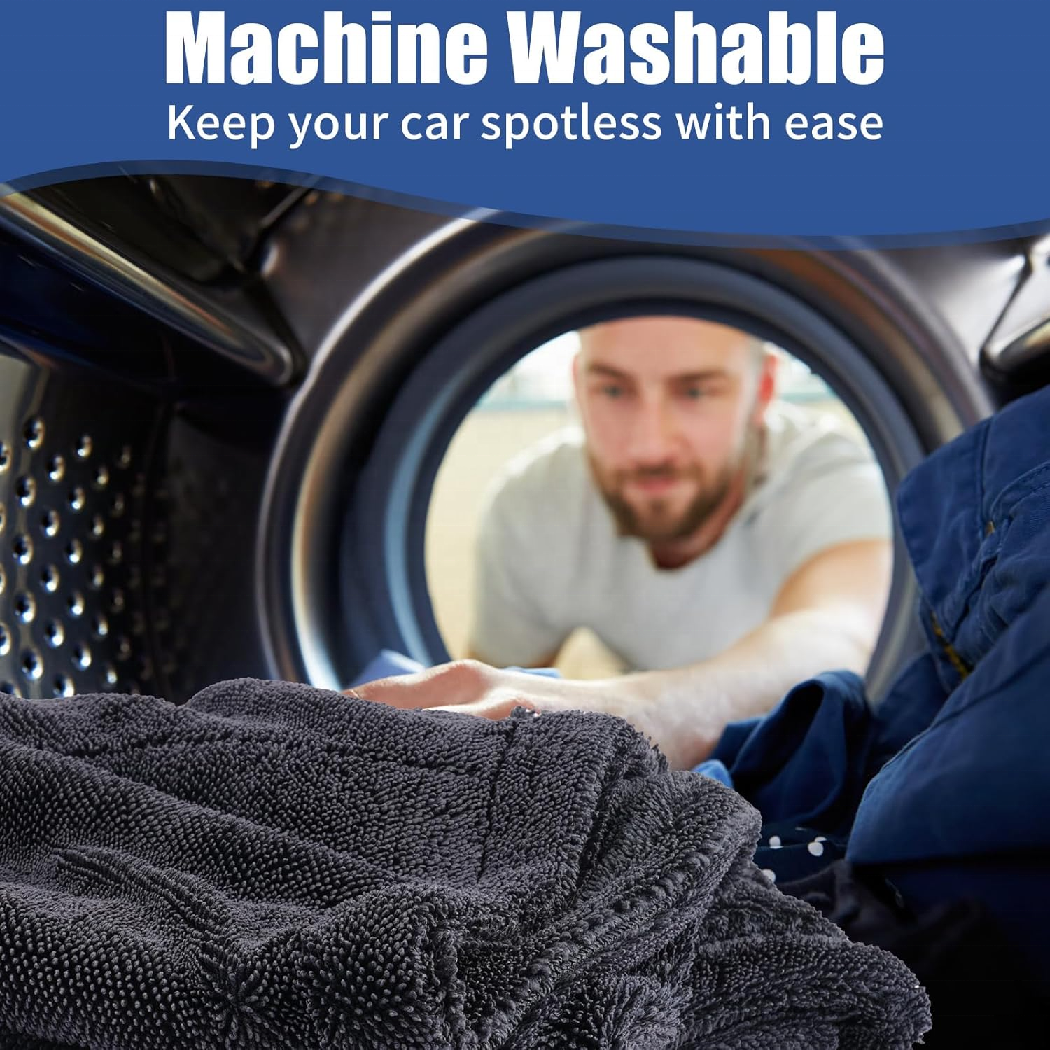 OEM/ODM 1200gsm 1400gsm 1600gsm 2000gsm Twisted Loop No Lint No Swirls Ultra-Soft Supper Absorbent Microfiber Car Drying Towel