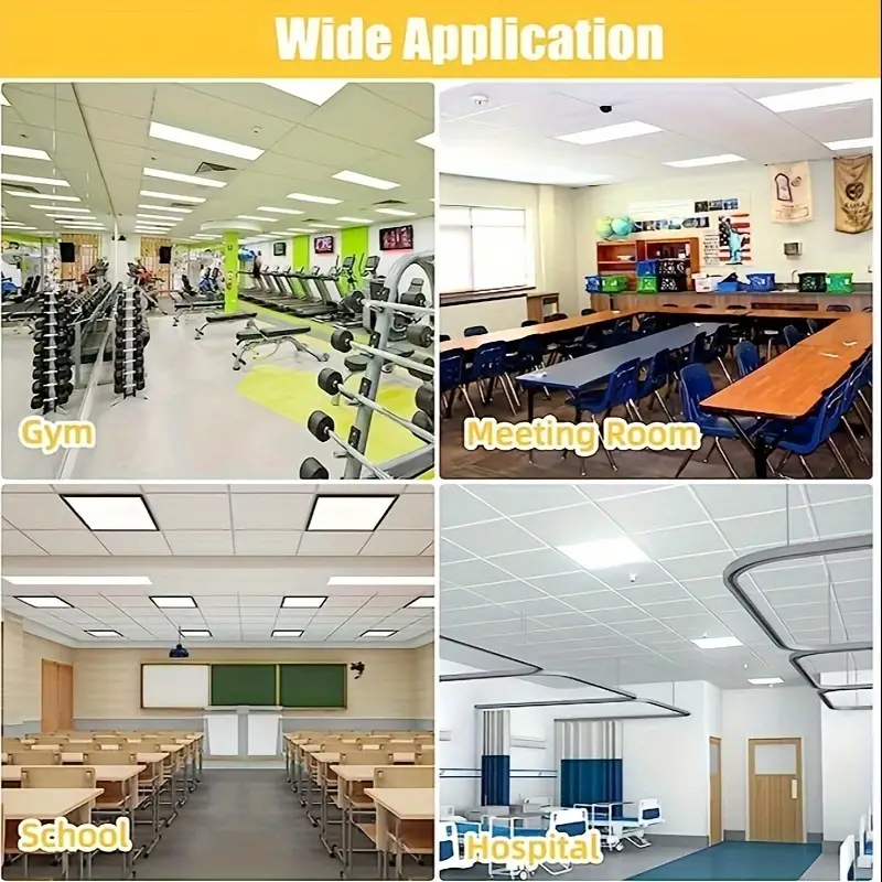 Advanced LED Lighting for Cleanroom Indoor Panal Surface Tile Techos Office Aluminum Lamp Body Construction Accessories