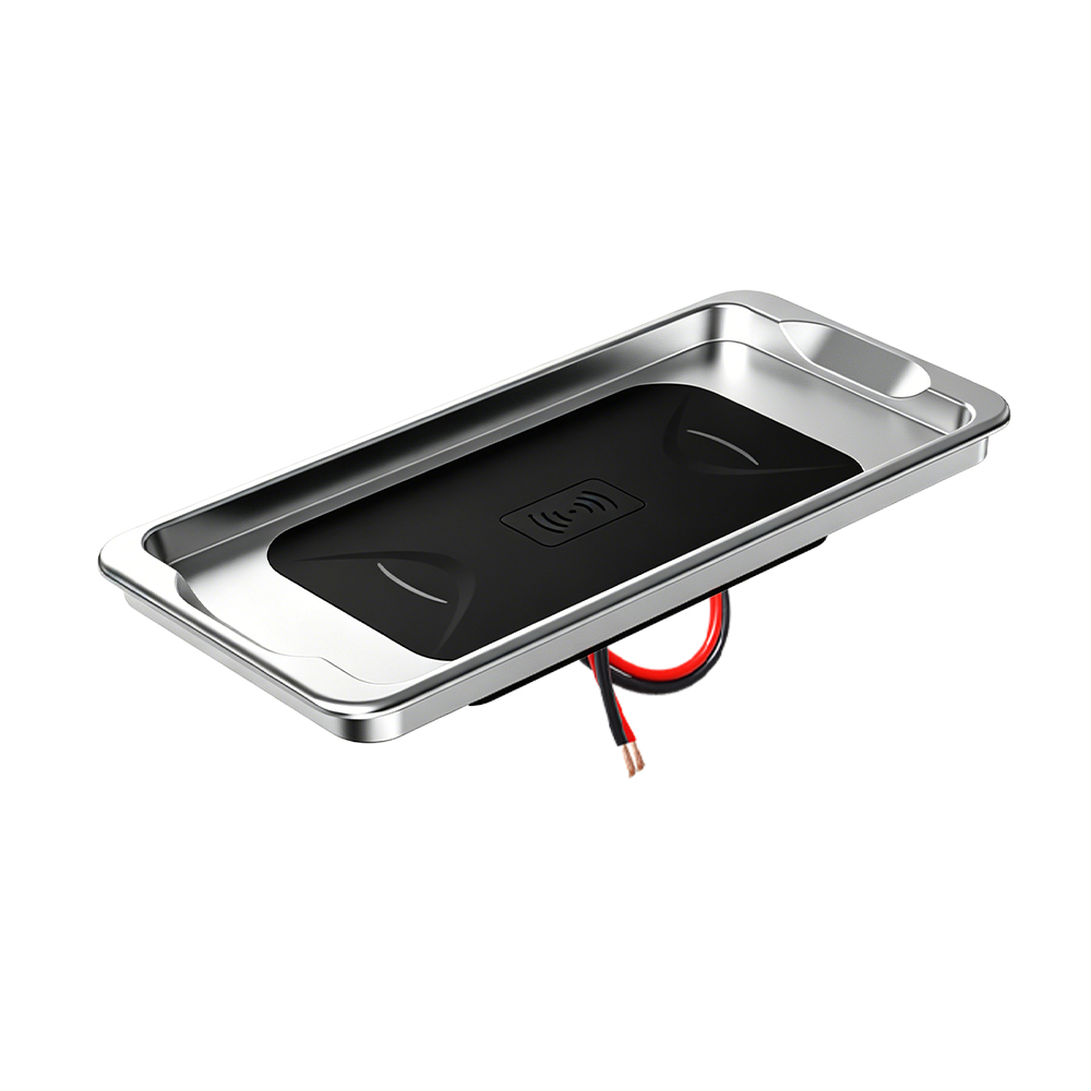 Universal DC Input 12V 24V Flush Mount 15W Car Phone Wireless Charging Embedded Bus Seat Car Wireless Charger for Camper Van Rv