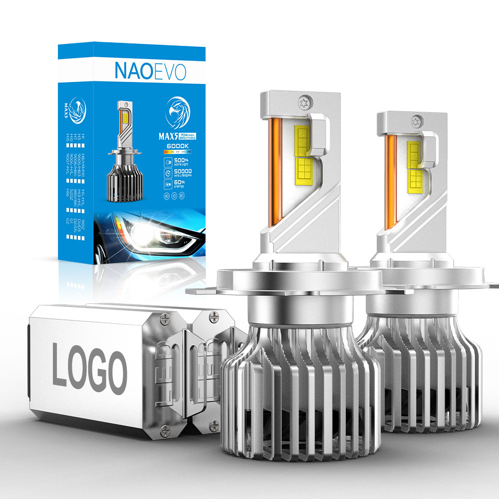 Naoevo Auto Parts Max5 150w Lights for Car Led Headlights Vehicle Lights H7 Led Car Accessories Bulbs Vehicle Led Lights Yellow
