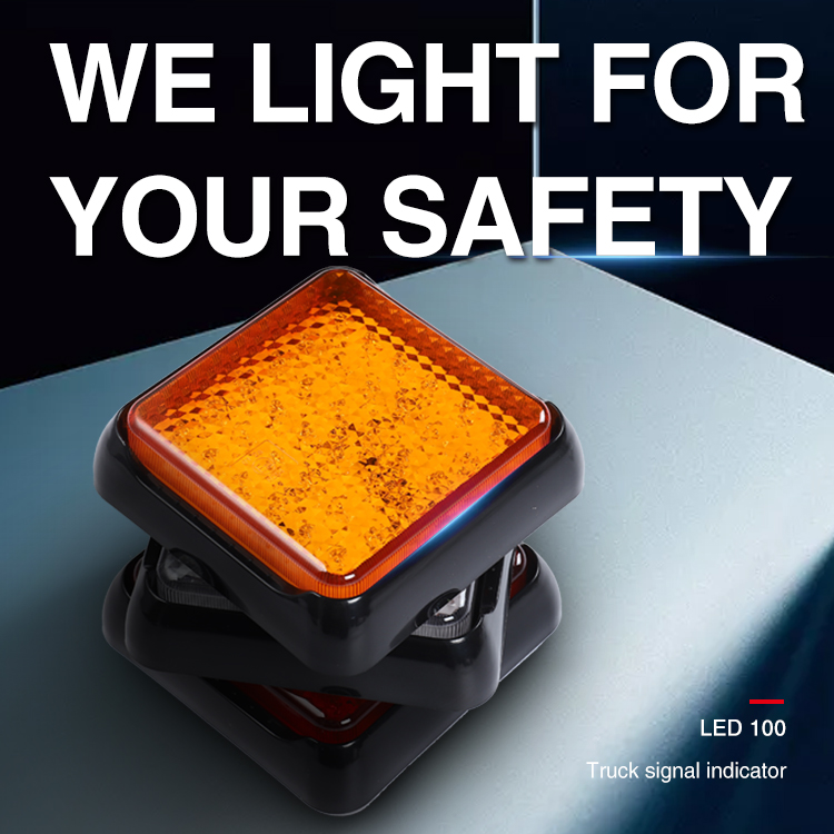 12V 24V LED Rear Indicator Light ECE Approved Square Turn Signal Lamp for Truck Trailer