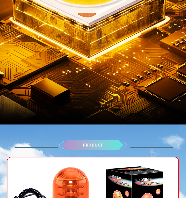 Hot Selling Heavy Duty Amber LED Strobe Warning Light for Vehicle Roof Top Agricultural Machinery Light Waterproof for Truck