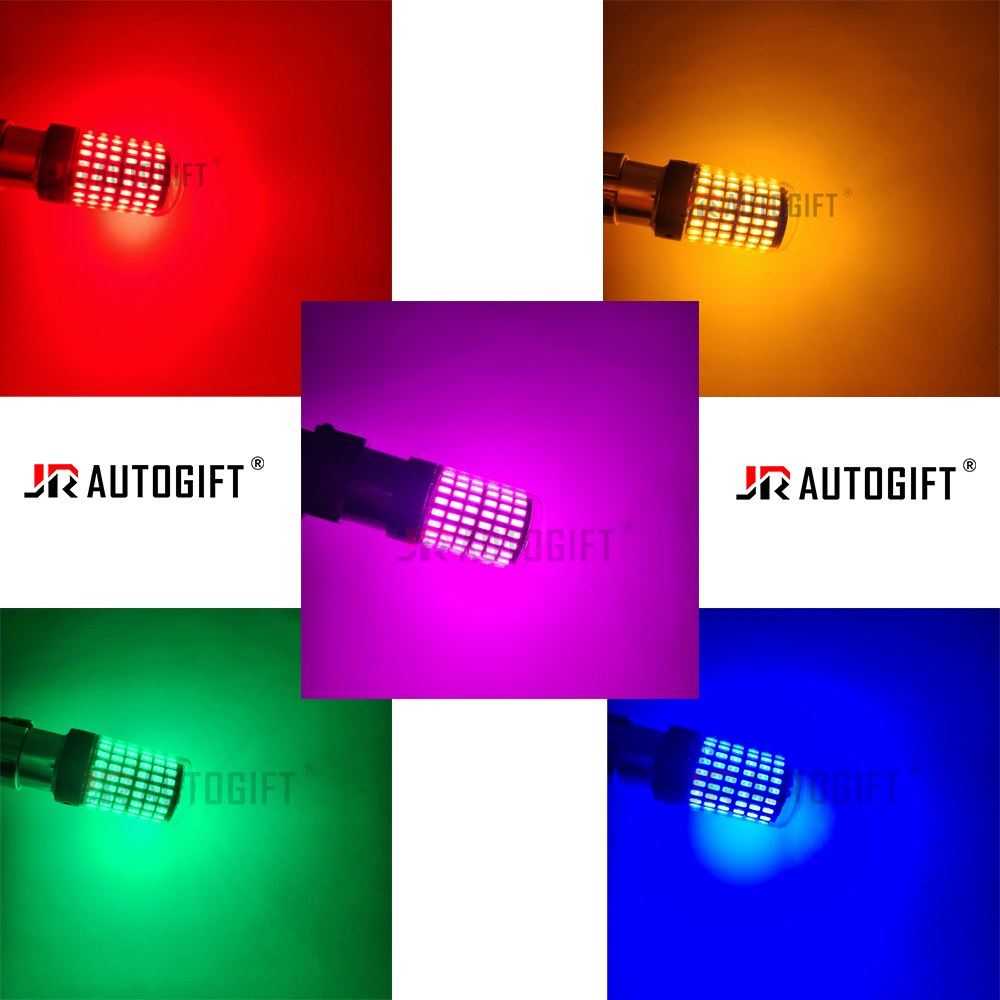 20W 12V-40V 1156 BAU15S 1157 BAY15D T20 T25 7440 7443 3157 3014 144SMD Car Light Bulb Turn Signal Light Amber Red Brake Light