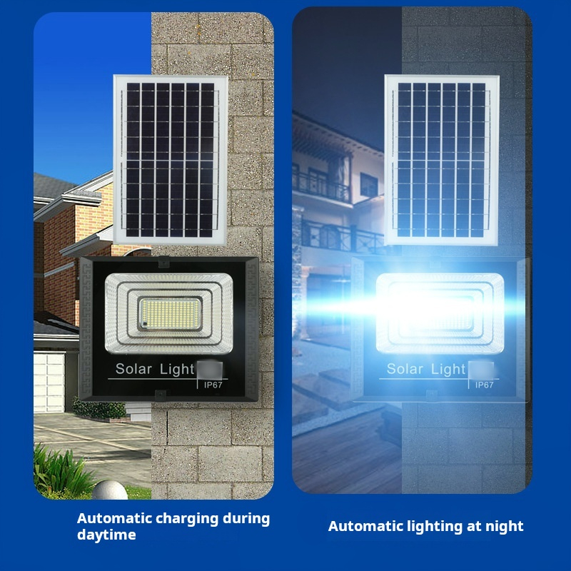 100W Solar LED Flood Light with Tri-Color Dimming Advanced Lighting Control Versatile Applications IP65 for Road Use