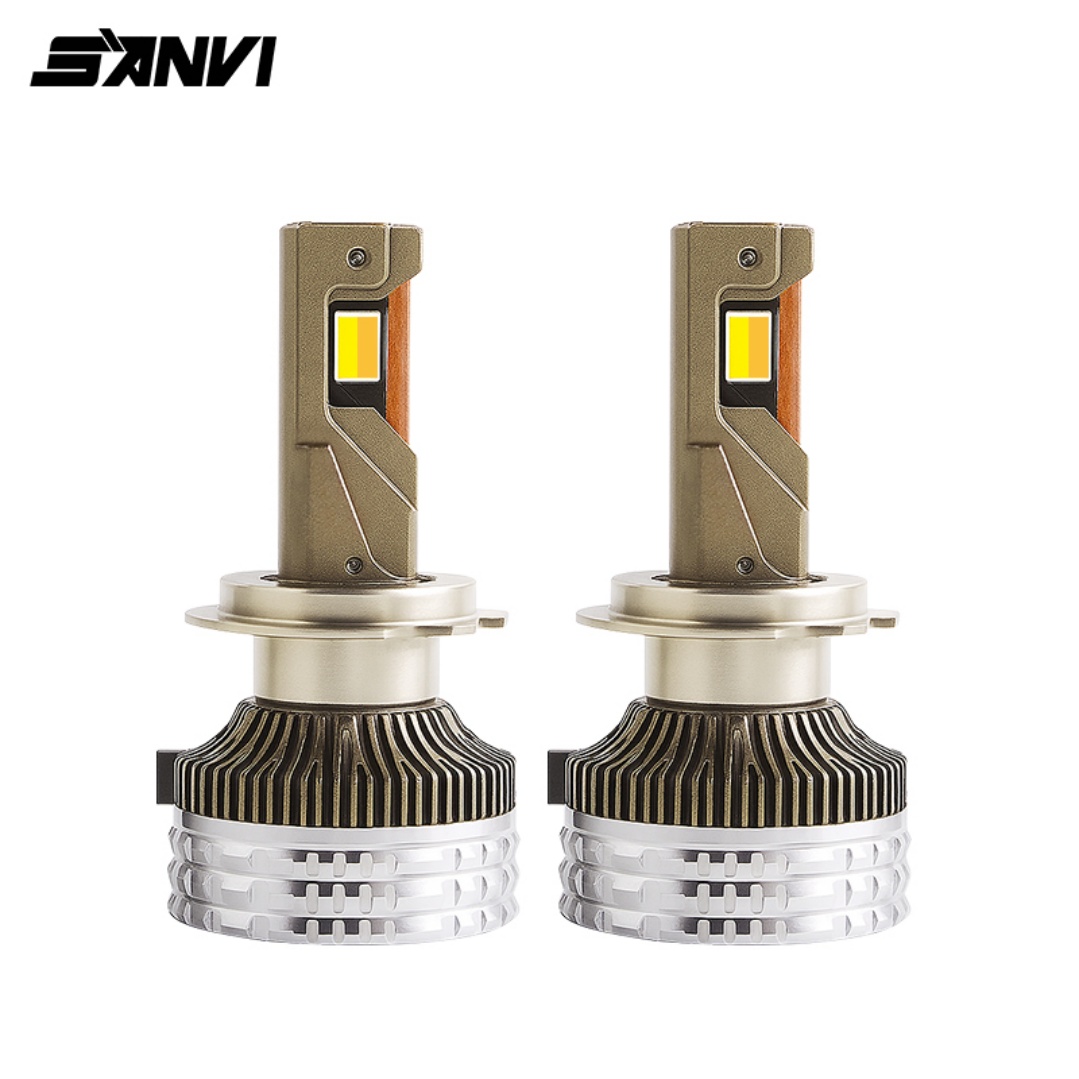 Sanvi V5PRO 90W Smart App Control AI Car LED Headlight Bulb Tri Color Temperature 12V for Accord