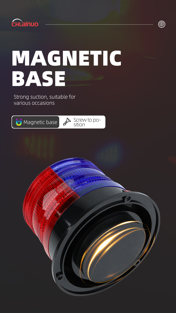 Safety Warning Flashing Light with Solar Charging