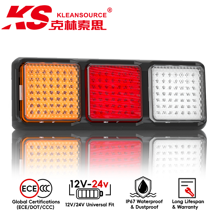 Heavy Duty 430mm LED Strip Tail Light 12V 24V, 108 LED Brake Turn Reverse Backup Light for Semi Trailer