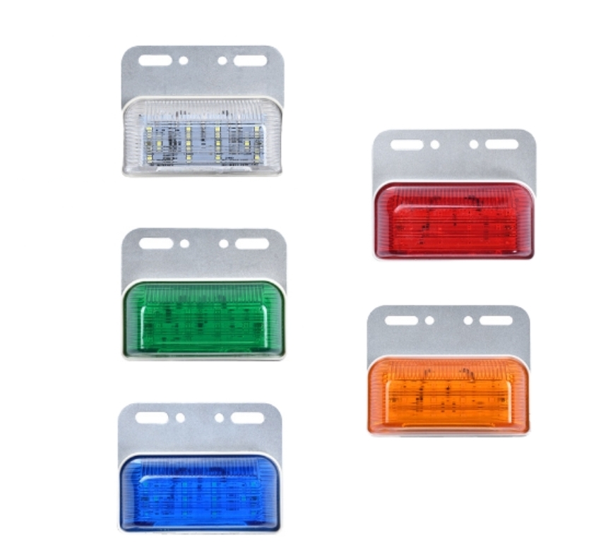 Rectangle LED Side Light High-Quality Truck Lighting System Muti Color 12-24V LED Marker Light Signal Trailer Parts