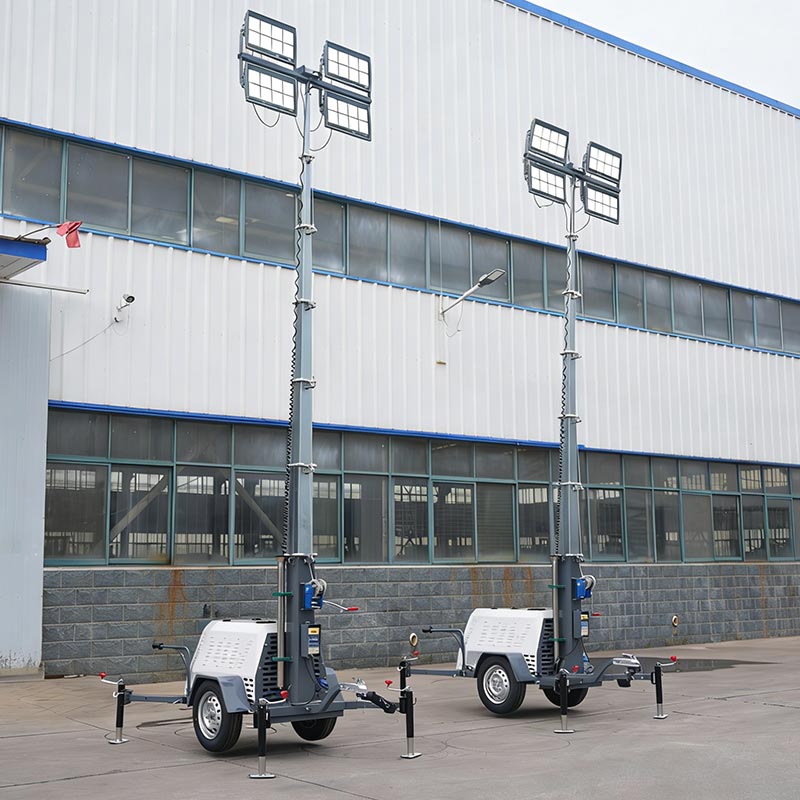 Advanced Control System Mobile Light Tower With Remote Monitoring for Job Sites Mobile Light Tower