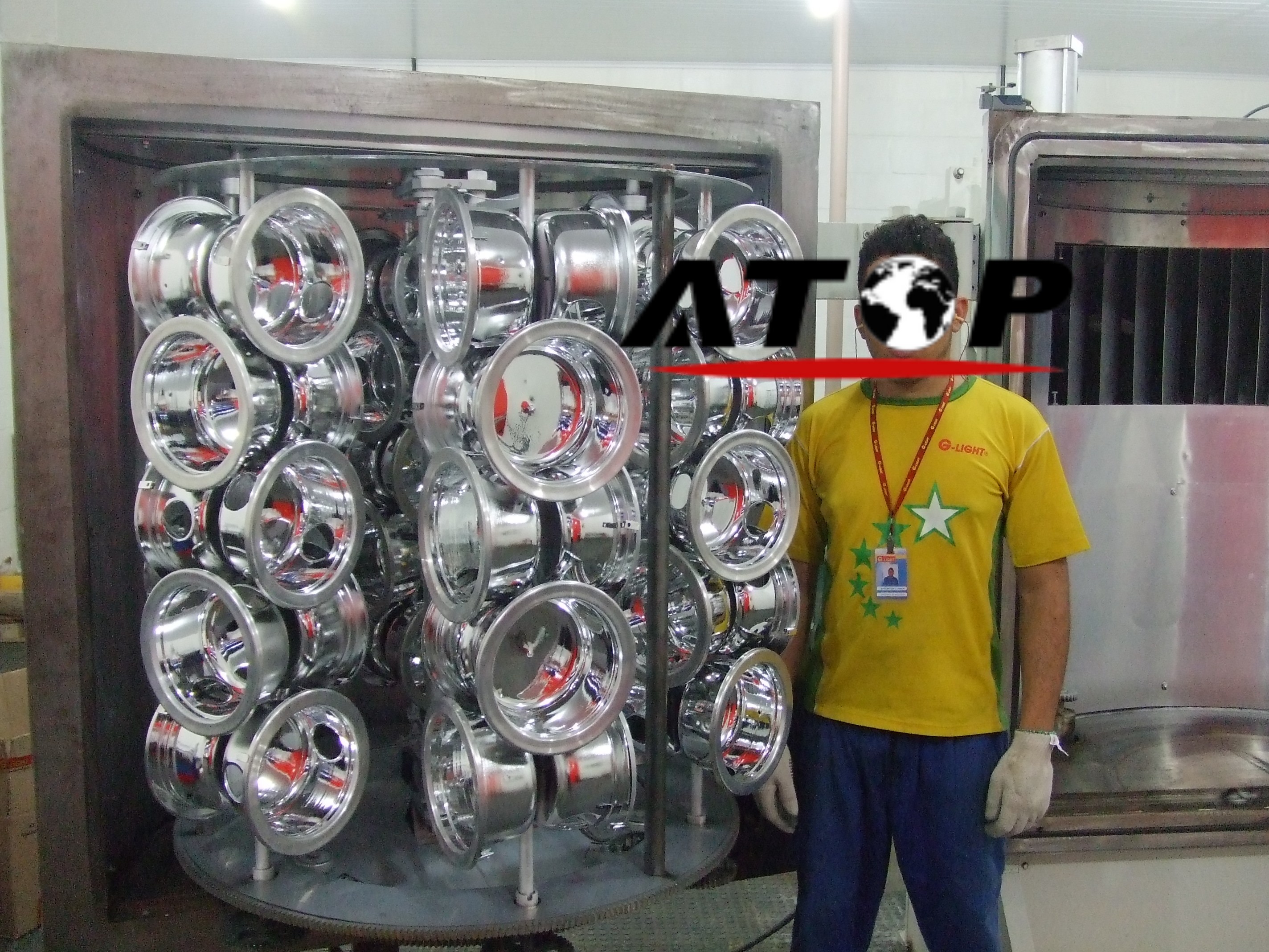 Atop Automotive Car Headlight Vacuum Coating Production Line With PLC Motor &amp; Pump
