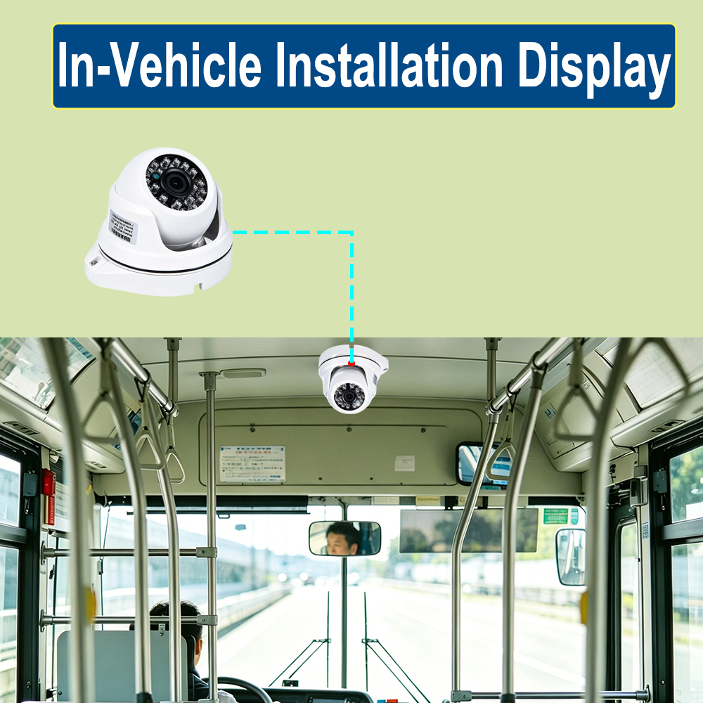 Commercial Grade AHD Car Camera Built-in High Sensitivity Mic Audio Recording AHD 720P Wide Angle Dome for Transport OEM/ODM