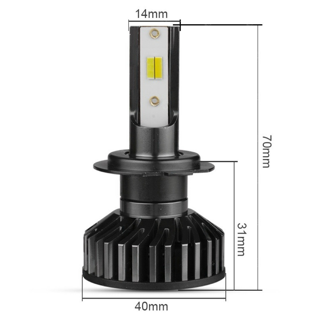 Manufacturer H7 LED Headlights With Both High Low Beams LED Car Bulbs With Built-in Decoding Truck Front Headlamps