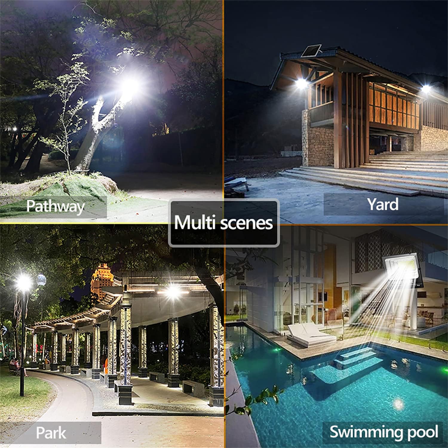 100W Solar Flood Light with Tri-Color Dimming - Advanced Lighting Control for Versatile Applications 100W Solar LED Flood Light