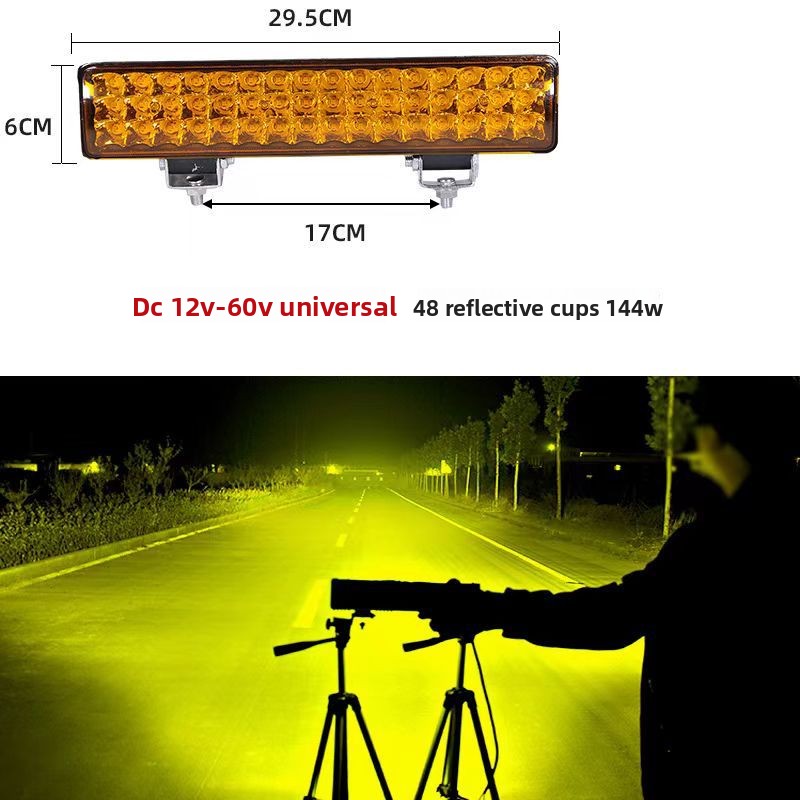 Car LED Strip Spotlight 12V/24V 144W OLIVER Fitment For Truck Grille Modification Ultra-Bright Off-Road Roof Light Bar Light