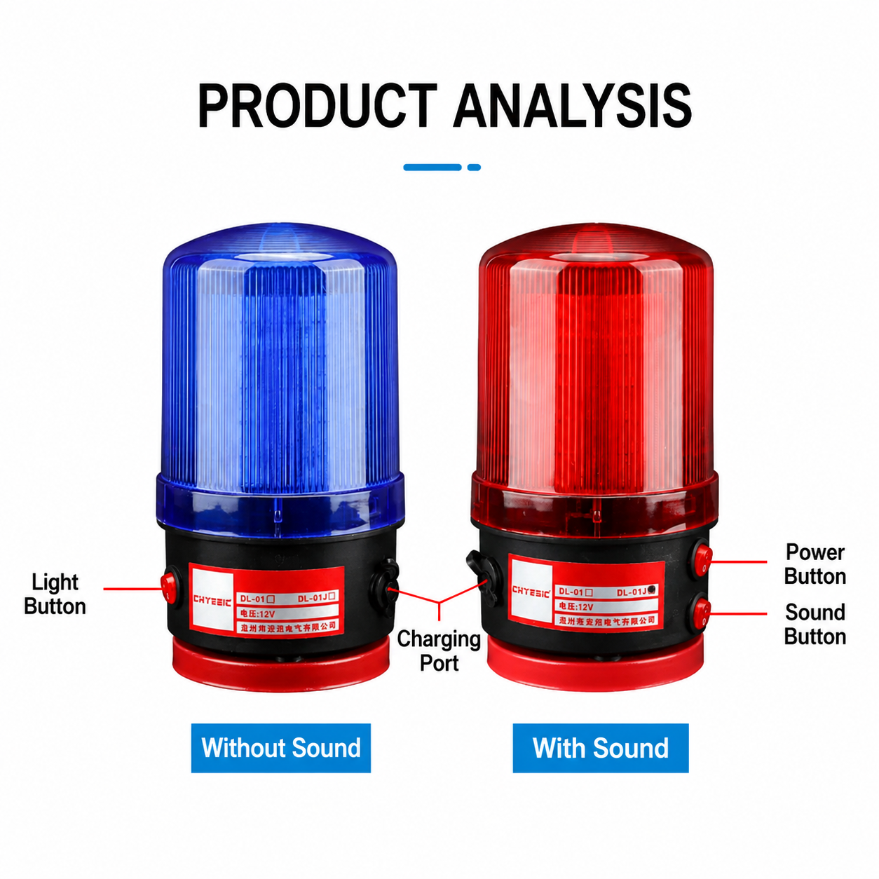 JESSE Industrial LED Signal Indicator Light With Multi-Color Status Display