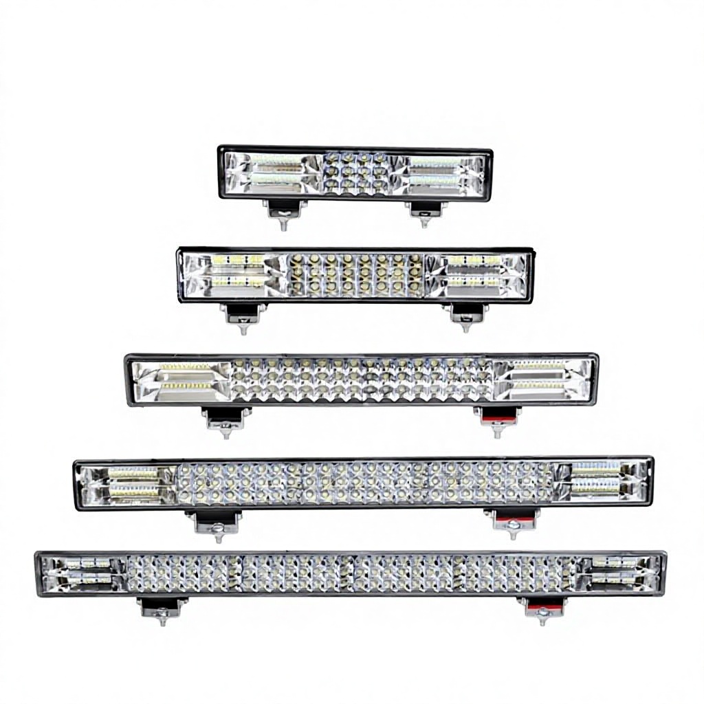 Car LED Spotlights 12V/24V Grille Strip Lights Truck Modification Ultra-Bright High-Beam Flashing Lights Off-Road Lights