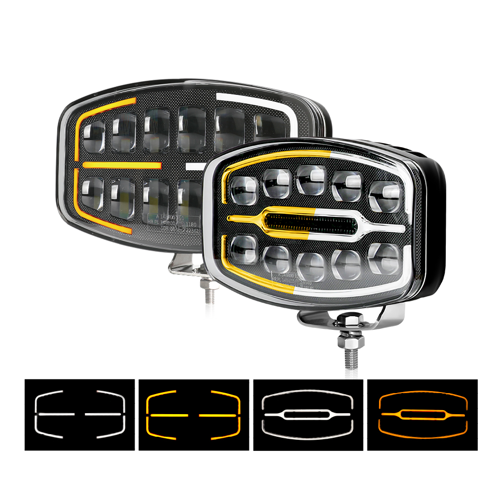Heavy Duty Truck Work Light 24V Headlight Camion Truck 10inch Led Spot Headlamp Drl Fit for Scania Volvo DAF MAN