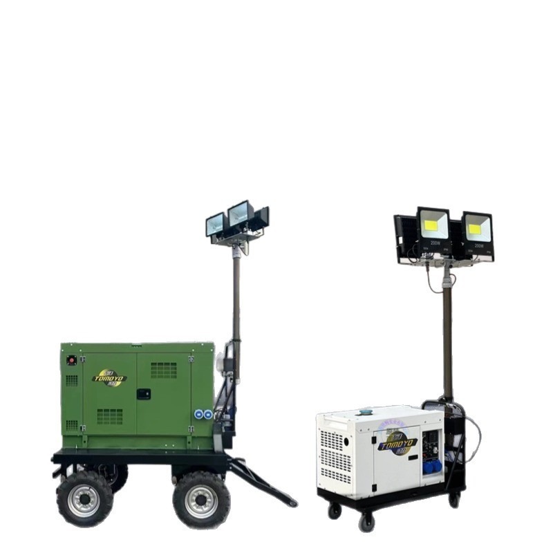 Downward LED Mobile Lighting Vehicle 5-9M LED Outdoor Lighthouse for Mine Emergency Engineering Lighting Lamp Mobile Diesel Lamp