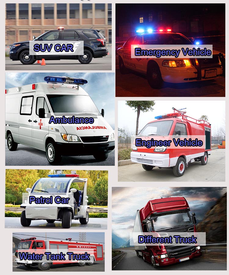 Universal Fit Blue Flashing Strobe Light Roof Mount Warning Lightbar for Emergency Cars, Trucks & Vans