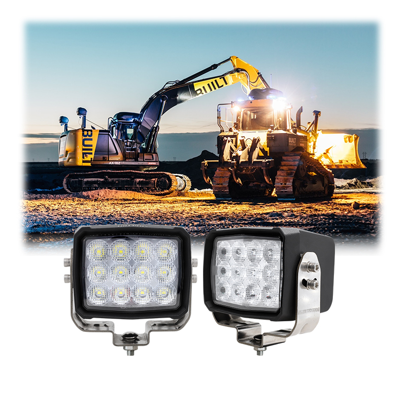 ECE R10 Heavy Duty 5 Inch Cube Long Spot Wide Flood Beam Mining 60W LED Work Light for Agricultural Vehicles