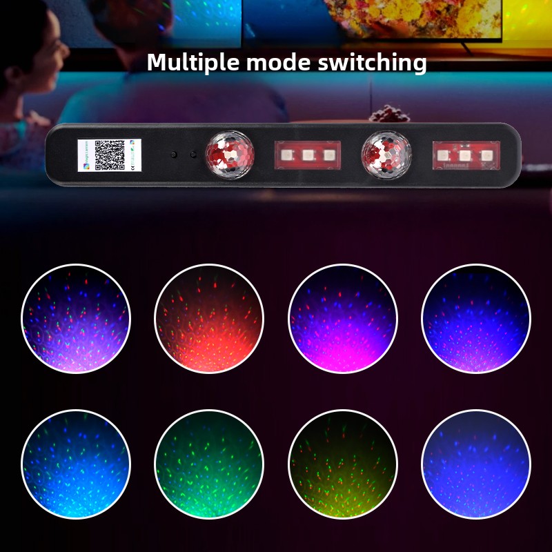 Intelligent Seven-color LED Car Ambient Lights, Automatic Sensing Floor Lights, Cool Modified Lighting
