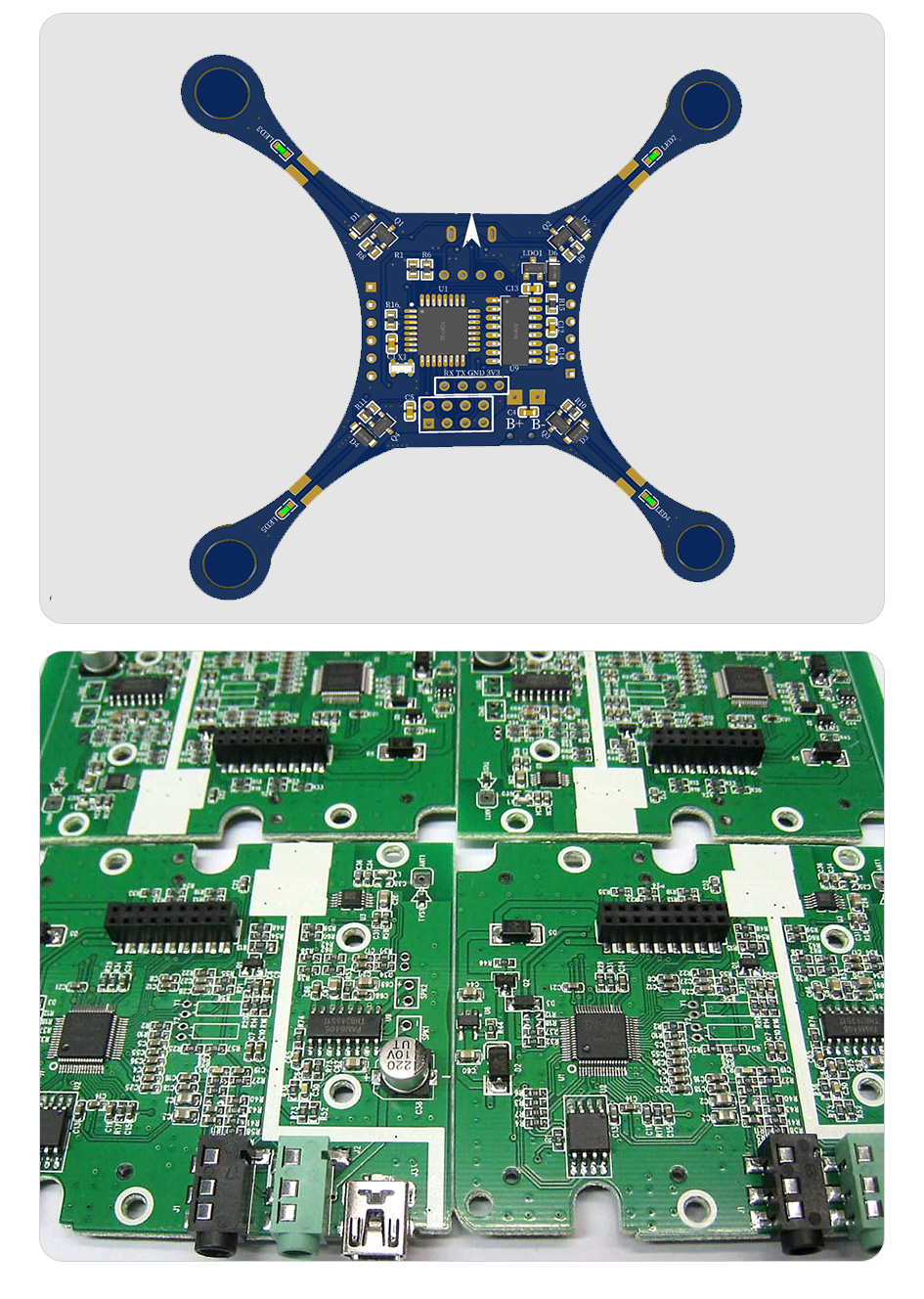 OEM Automotive Overhaul Work Light LED Light PCB Manufacturing PCB Assembly PCBA Custom