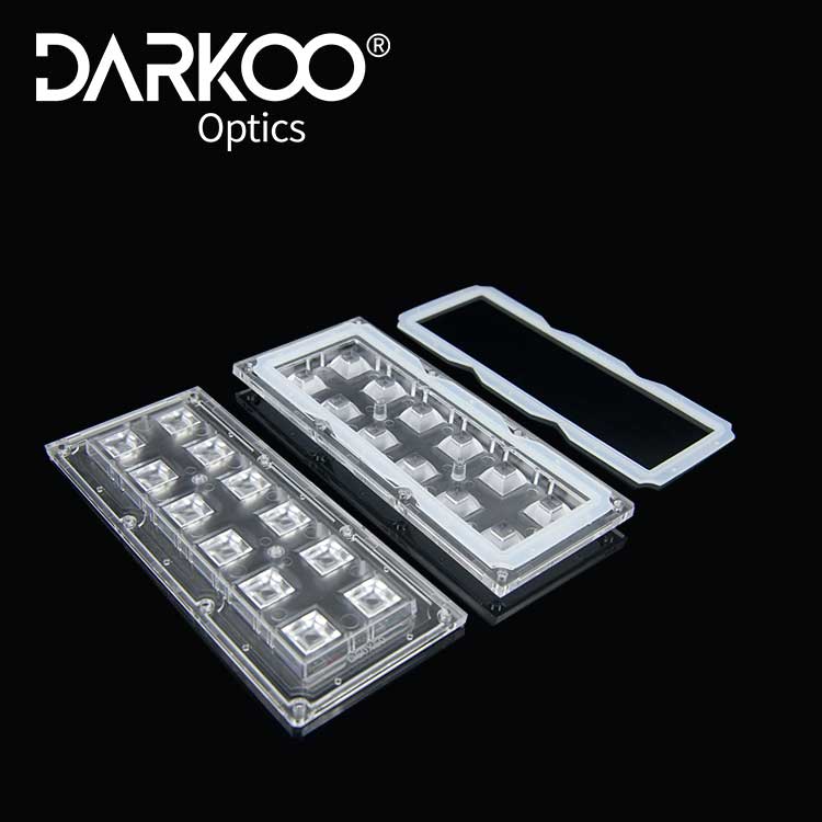 Advanced Street Light Optical System: 2x6 Integrated Module with Square Opal Tunnel for 120&deg; Uniform, Glare-Free Distribution