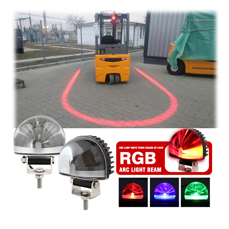 16W Aluminum LED Arc Warning Light Universal RGB For New Condition Warehouse Forklift Truck