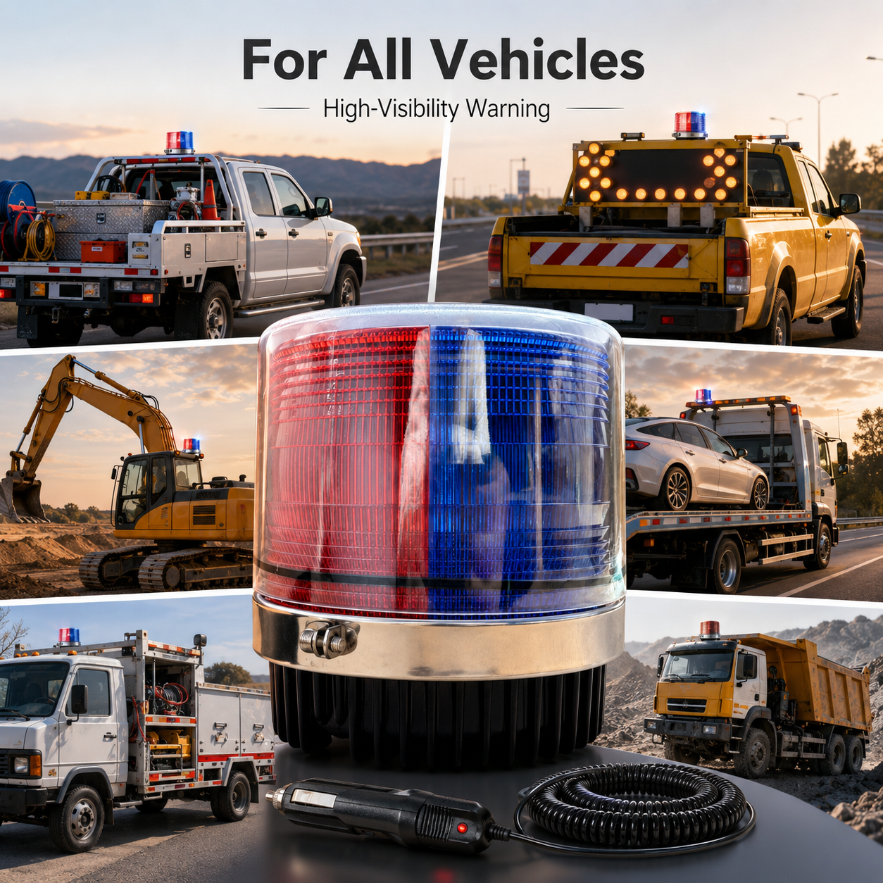 Super Bright Mini LED Strobe Beacon Light 12V 24V Amber Emergency Warning Flashing Lamp With Magnetic Base For Truck Car