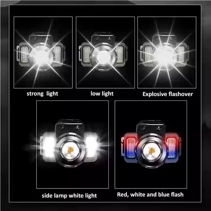 Smart Induction Headlight Zoom Laser Usb Charging Sensor Led Headlamp Outdoor Multi-Function Head Torch Lantern Lamp