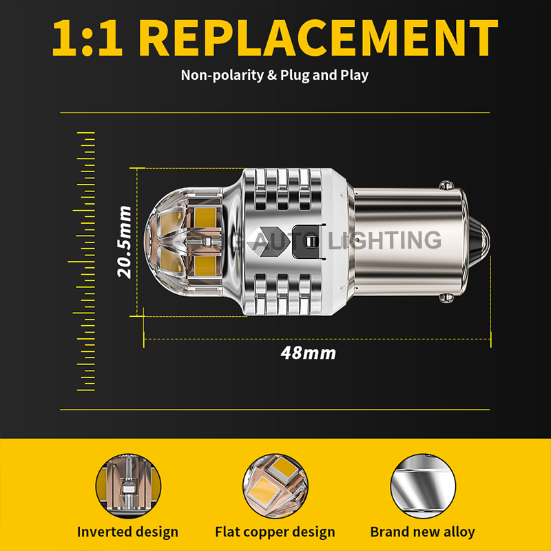 OEM ODM Auto Lighting System Led Headlight 1157 Led Canbus 1156 Canbus P21w Led Bulbs for Turn Signal Light