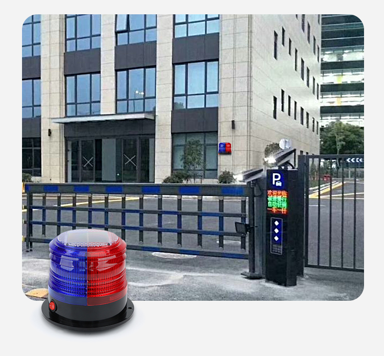 Safety Warning Flashing Light with Solar Charging
