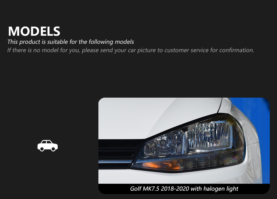 Car Light for VW Golf 7.5 MK7.5 LED Headlight 2018-2021 Headlights GOLF7.5 DRL Turn Signal High Beam Angel Eye Accessories