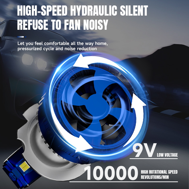 RUTENSE Automotive Accessories Headlight C8 H4 H7 Headlamp Led 9005 IP67 6000k Auto Led Bulb for Car