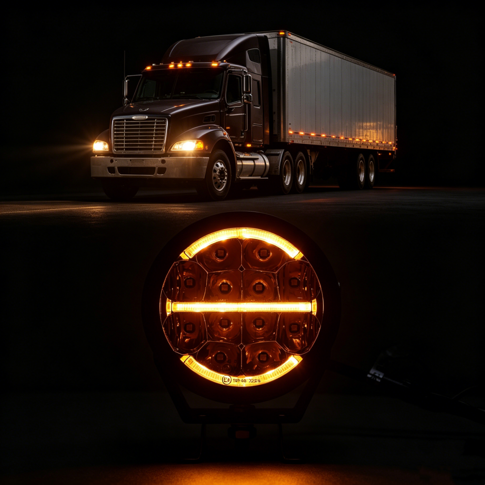 High Intensity LED Driving Lamp with Dual-Color Amber White DRL, 5 Inch Round Spot Light for 4x4 SUV &amp; Lorry, OEM/ODM Support