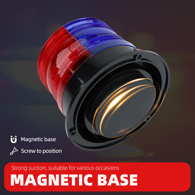 Safety Warning Flashing Light With Solar Charging